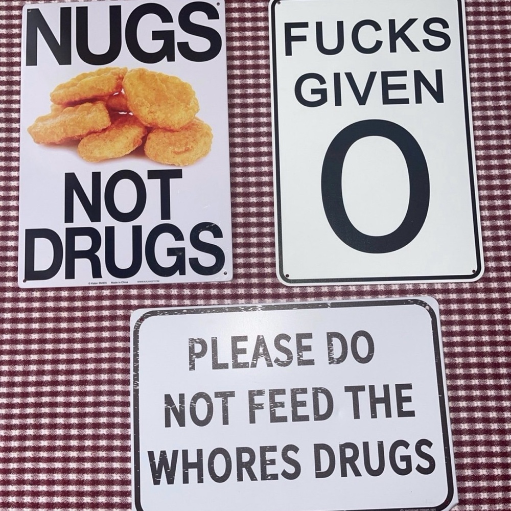 Humorous Metal Sign Set (3)